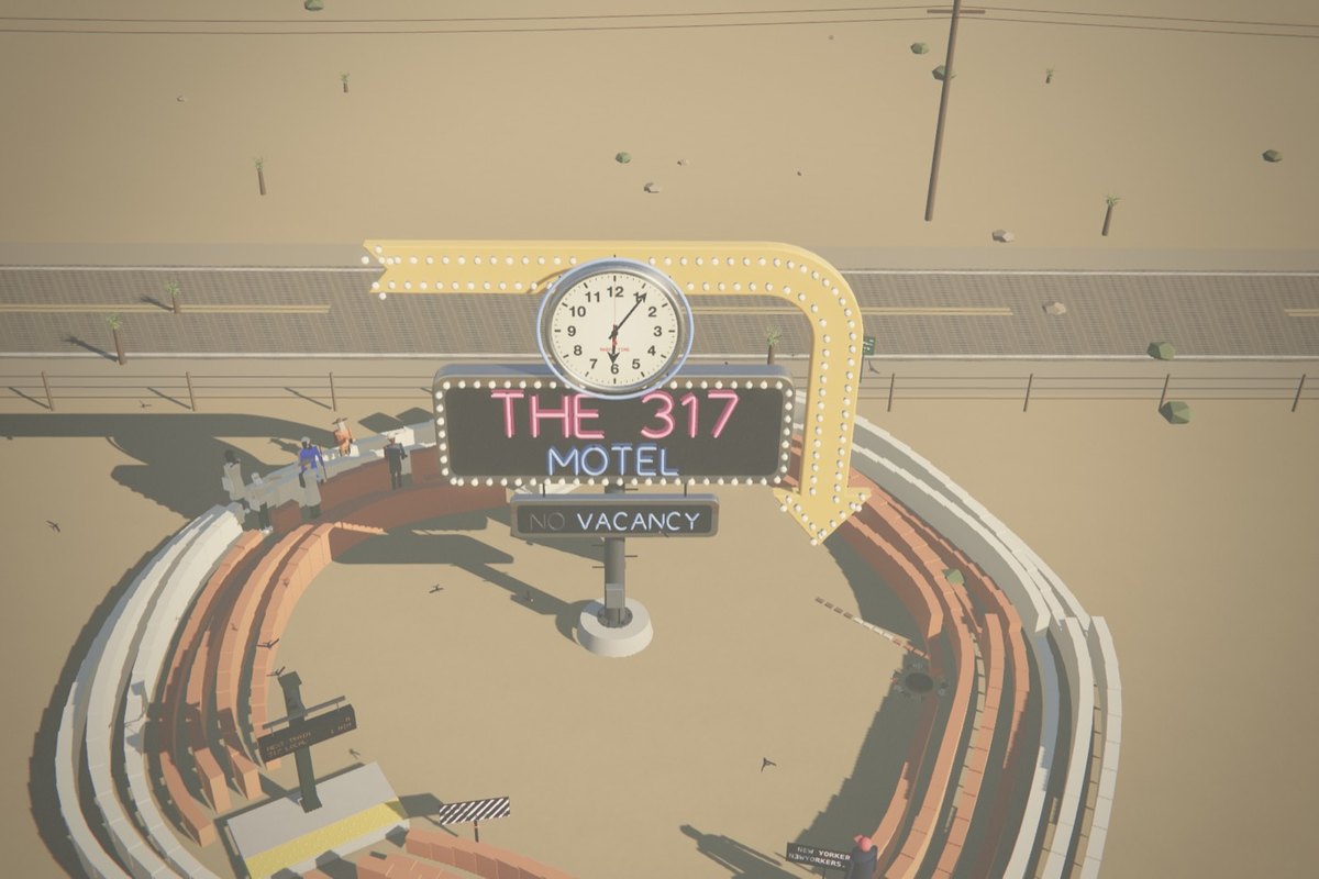 Motel sign clock